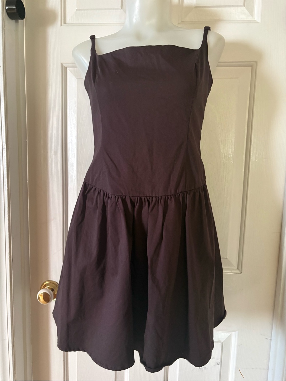 Dynamite Chocolate Brown Spaghetti-Strap Mini Dress, Sz L